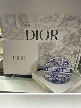 Dior Blue and White Toile Compact Mirror